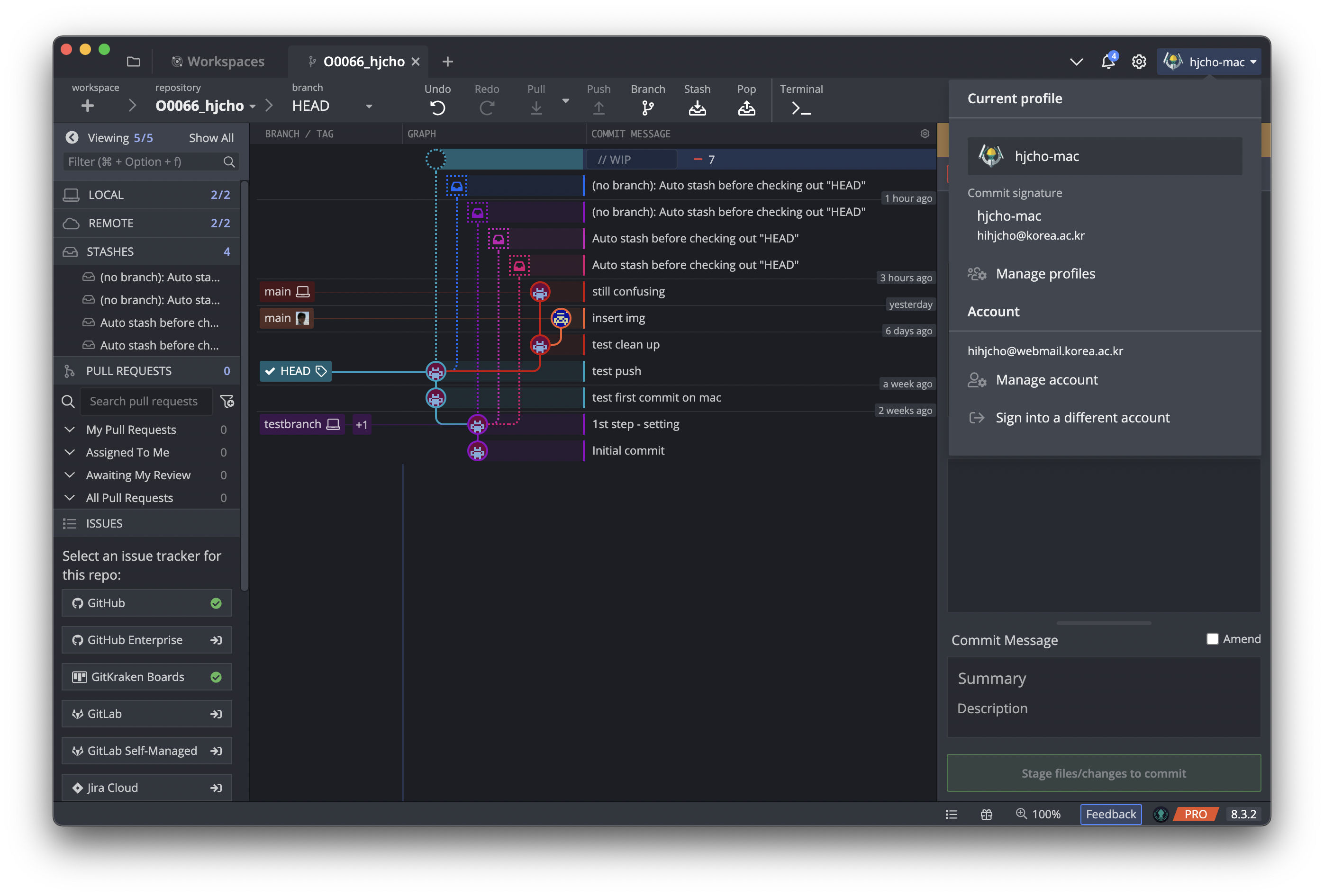 GitKraken profile in PC